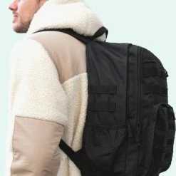 Promo 😉 Forever Young Waterdichte Rugzak - Hybride Tactical 🎒 Backpack - Reistas 👜 Handbagage - Wandelrugzak - Grote Schooltas Zwart 💯 -Reisbagage-Reisaccessoires Winkel 550x782 8