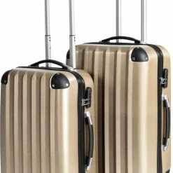 Promo ✨ Tectake - Kofferset 3-delig Champagne - Hardshell - Verrijdbaar 👏 -Reisbagage-Reisaccessoires Winkel 550x798 5