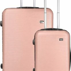 Top 10 👍 DION3 👜 Handbagage Koffer Duo 2 Delige Kofferset - Reiskoffer - TSA Slot- Anti-diefstal - Roze 👏