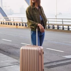 Hete verkoop 🌟 Decent Tranporto-One Reiskoffer 66 Cm - Zalmroze 😉 -Reisbagage-Reisaccessoires Winkel 550x823 5